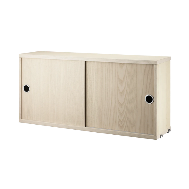 String Schrank mit Schiebetüren 78×20cm Esche – Hängeschrank für das String Regal