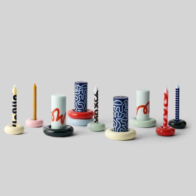 Kerzenhalter aus Keramik BOB Rosa Small - Studio About