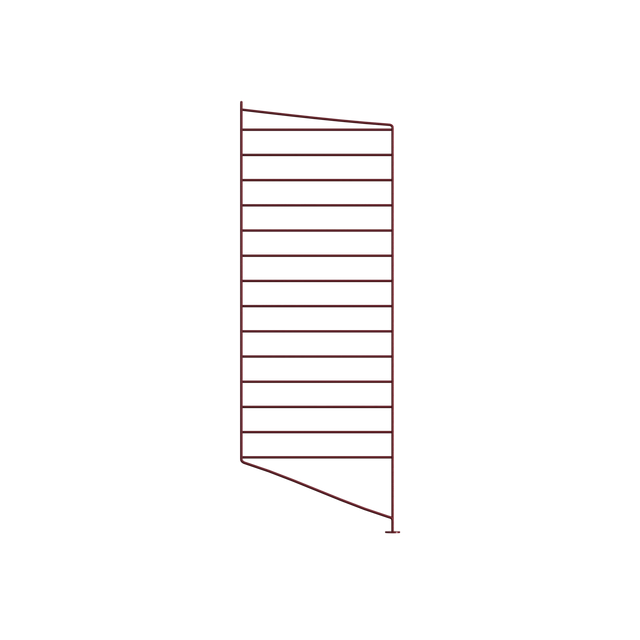 String Bodenleiter 85×30cm Dunkelrot einzeln – Regalleiter String Furniture