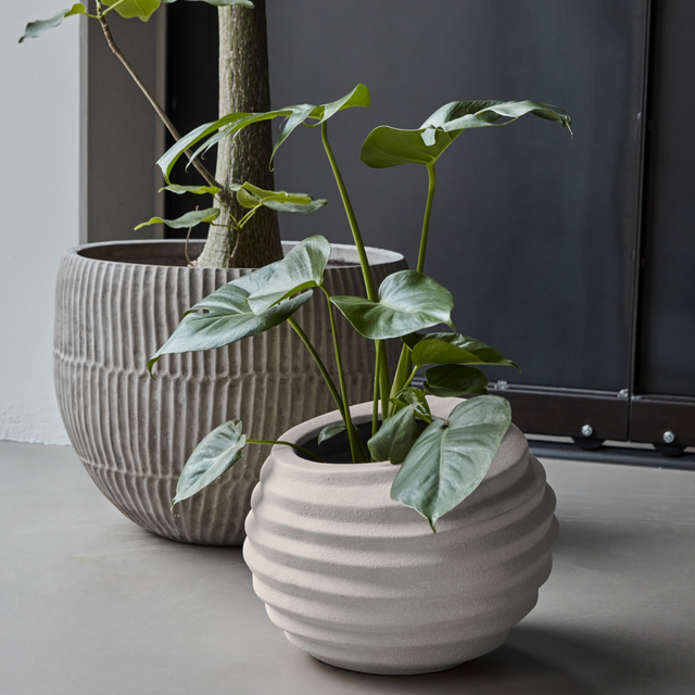 Blumentopf Happ in Off-White Groß - House Doctor