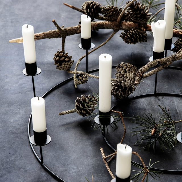 Weihnachtsdeko Kerzenständer Ring Schwarz - House Doctor - Weihnachten 2025