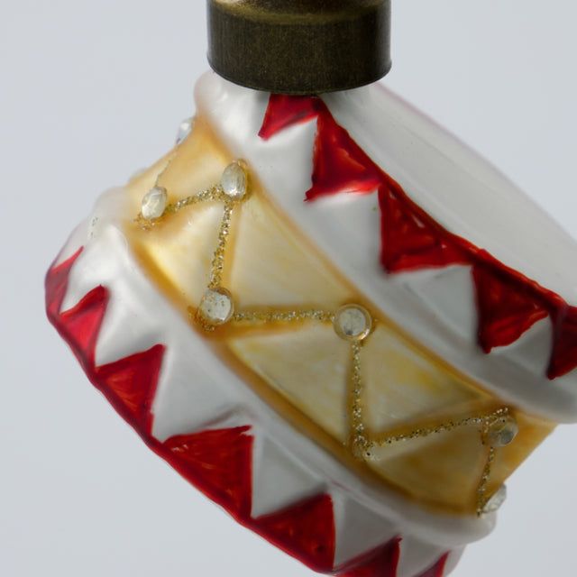 Christbaumkugel Trommel Rot/Gold - House Doctor