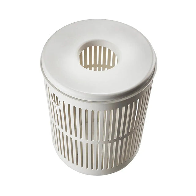 Wäschekorb Ume mit Deckel Ansicht von oben White Zone Denmark, Design-Wäschekorb rund