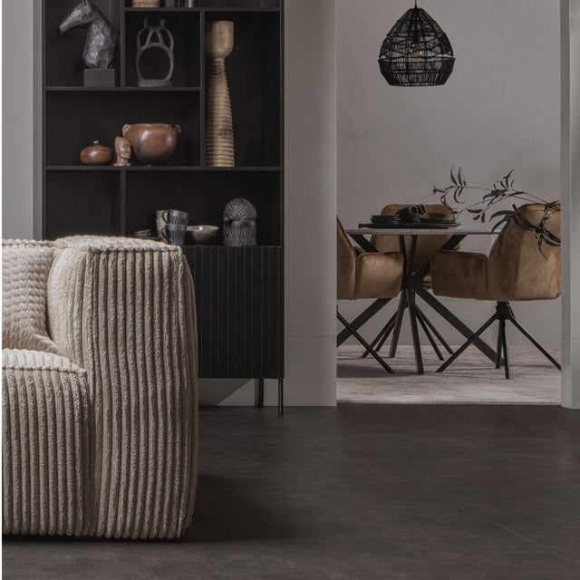 3,5 Sitzer Sofa Bean Ribcord Travertin - WOOOD
