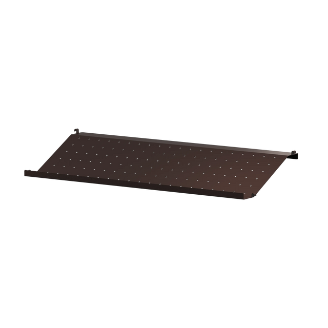 String Schuhregal 78×30cm Dunkelbraun – Schuhablage aus Metall für das String Regal