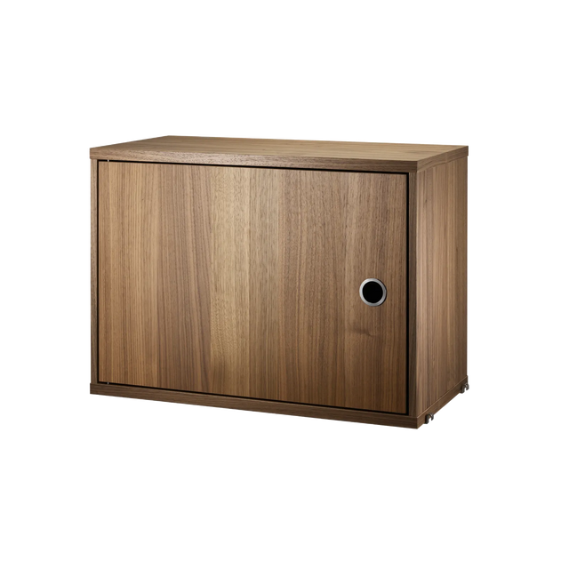 String Schrank mit Schwenktür 58×30cm Walnuss – Hängeschrank für das String Regal