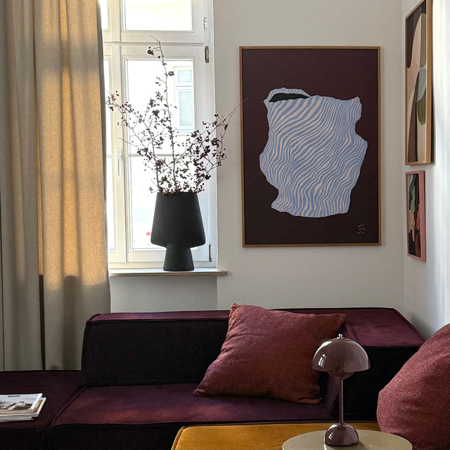 Vase Uniek Keramik 40 cm Schwarz