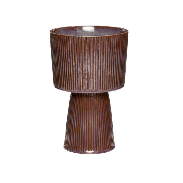 Plinth Blumentopf braun-lila - Hübsch Interior