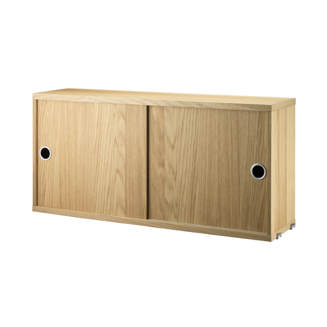 String Schrank mit Schiebetüren 78×20cm Eiche – Hängeschrank für das String Regal