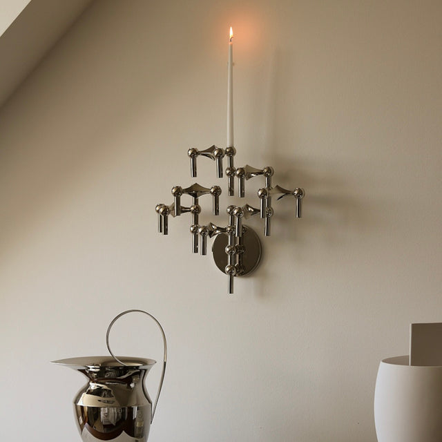 Wandhalterung für Kerzenhalter - Stoff Nagel