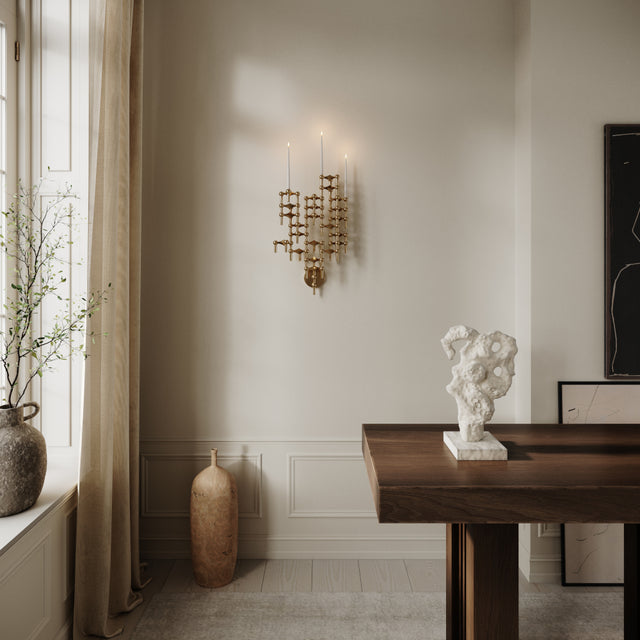 Wandhalterung für Kerzenhalter - Stoff Nagel