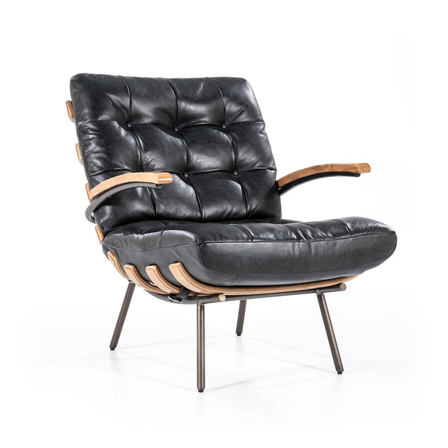 Sessel Bastiaan Java Leder Schwarz - Eleonora