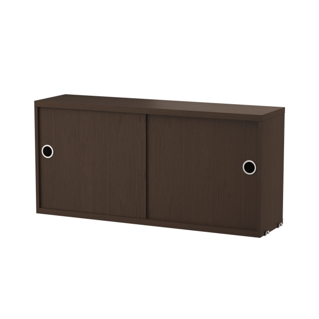String Schrank mit Schiebetüren 78×20cm Dunkle Eiche – Hängeschrank für das String Regal