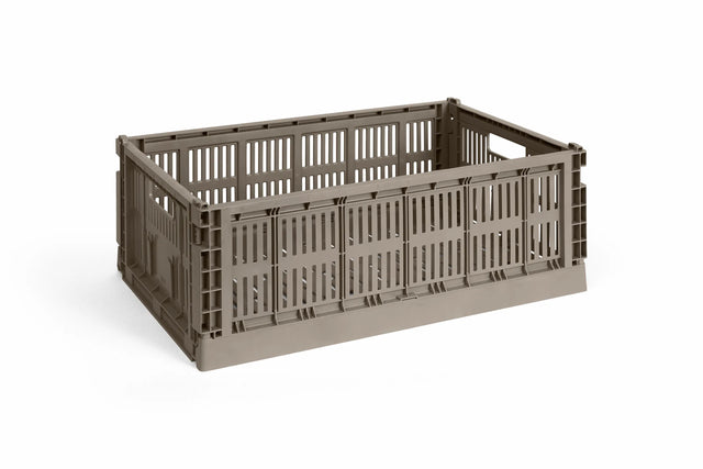HAY Colour Crate Large Aufbewahrungsbox in Warm Grey – DesignWe.Love