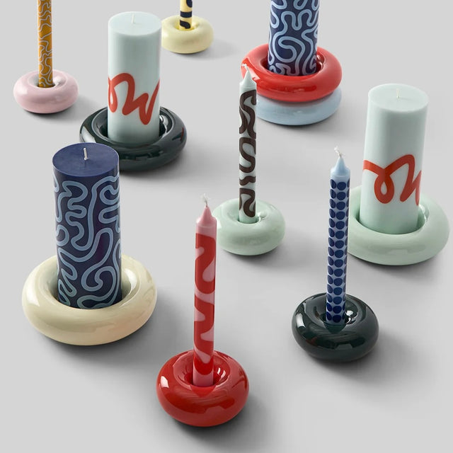 Kerzenhalter aus Keramik BOB Rosa Small - Studio About