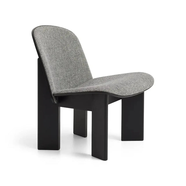 HAY Chisel 85 Lounge Chair – Black Lacquered Oak mit Polster Hallingdal 166