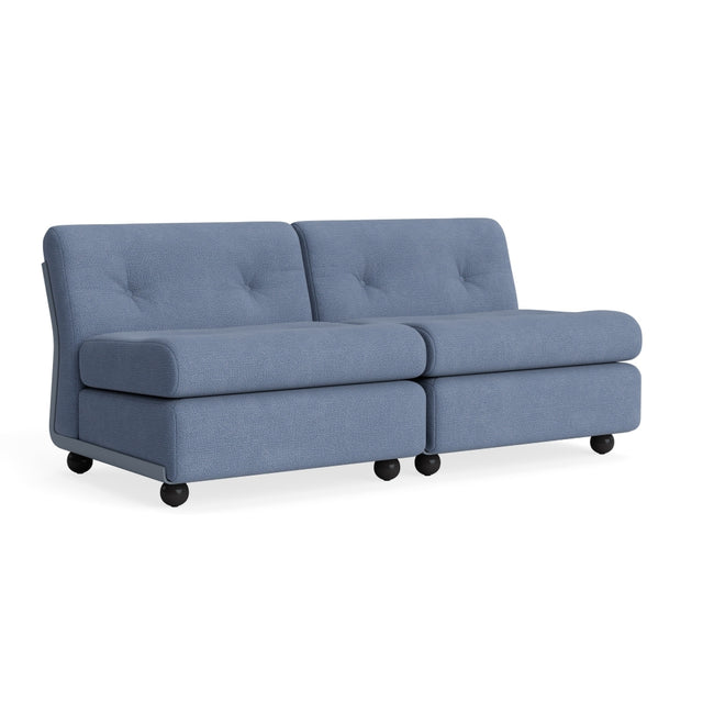 Sofa 2-Sitzer Amanta Gestell Frost Blue - HAY