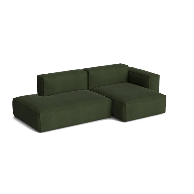 HAY Mags Soft 2,5-Sitzer Sofa mit abnehmbarem Bezug, Kombination 3 rechts, Bezug Turf Dark Green
