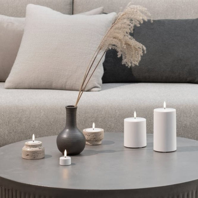 Aufladbares LED Teelicht im 2er Set, Ø3,9×2,3cm, weiß - Uyuni Mood