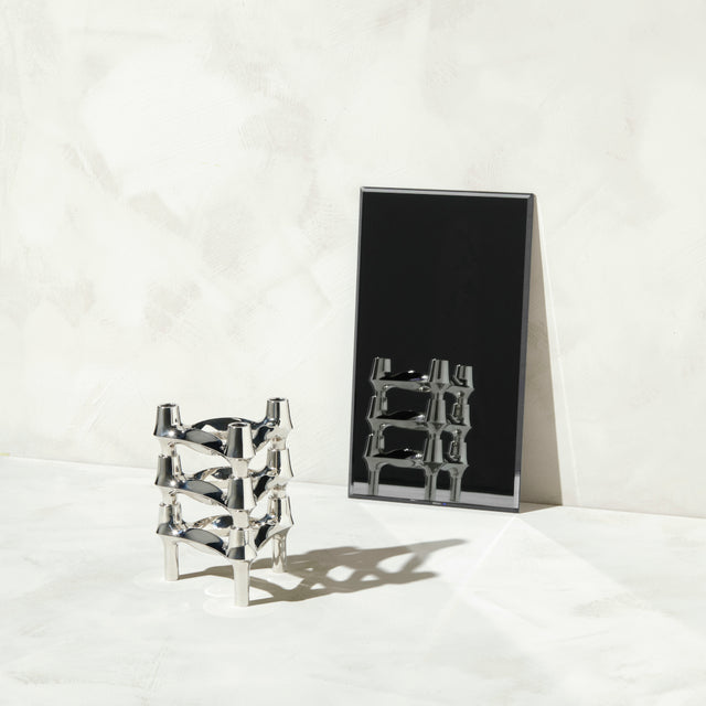 BMF Kerzenhalter Chrom - Stoff Nagel