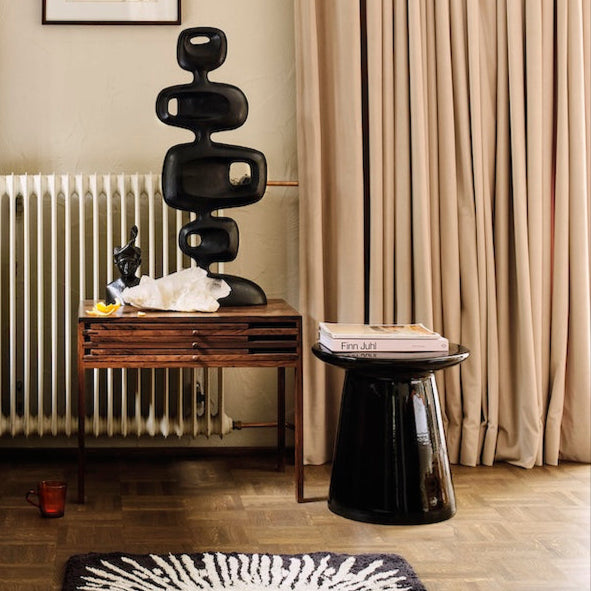 Beistelltisch Earthenware M Keramik Schwarz (40x40x43 cm) - HKliving