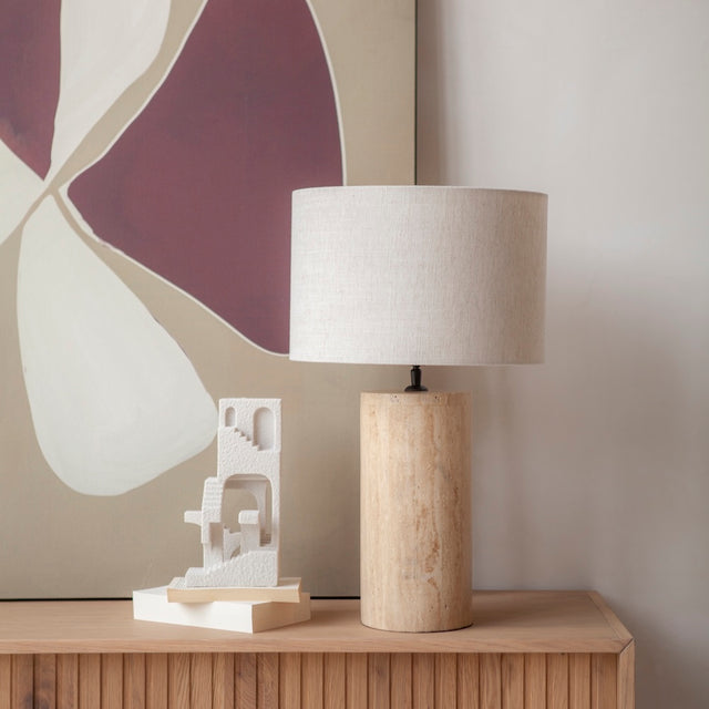 Tischleuchte Amara aus Travertin - By-Boo