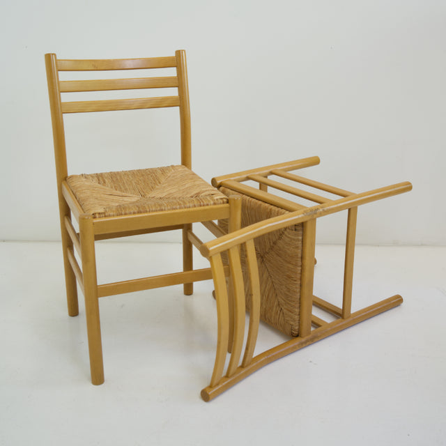 Vintage Stuhl mit Korbgeflecht - DesignWe.Love