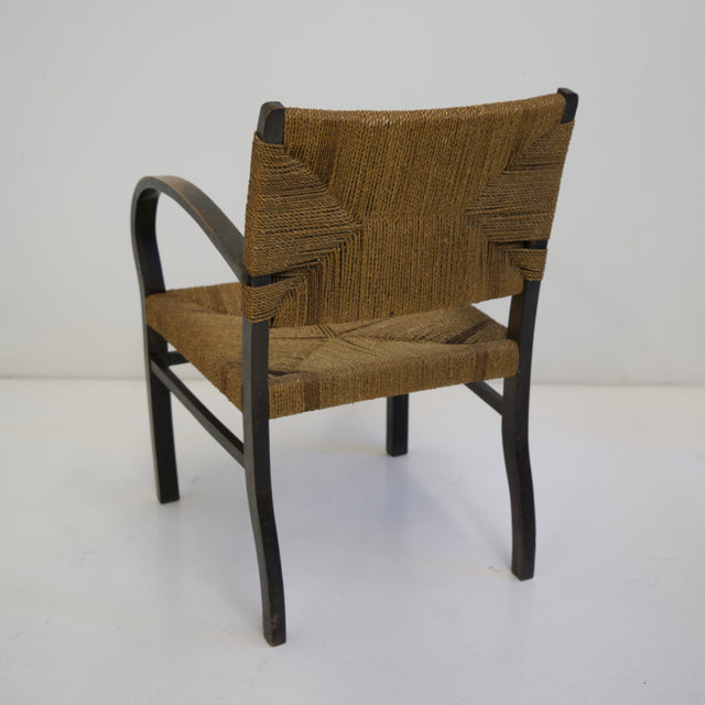 Erich Dieckmann Bauhaus Sessel mit Korbgeflecht - Vintage Stuhl