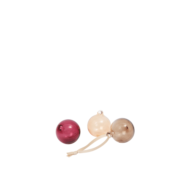 Weihnachtsbaumkugeln Glass Baubles S Roseate - ferm LIVING