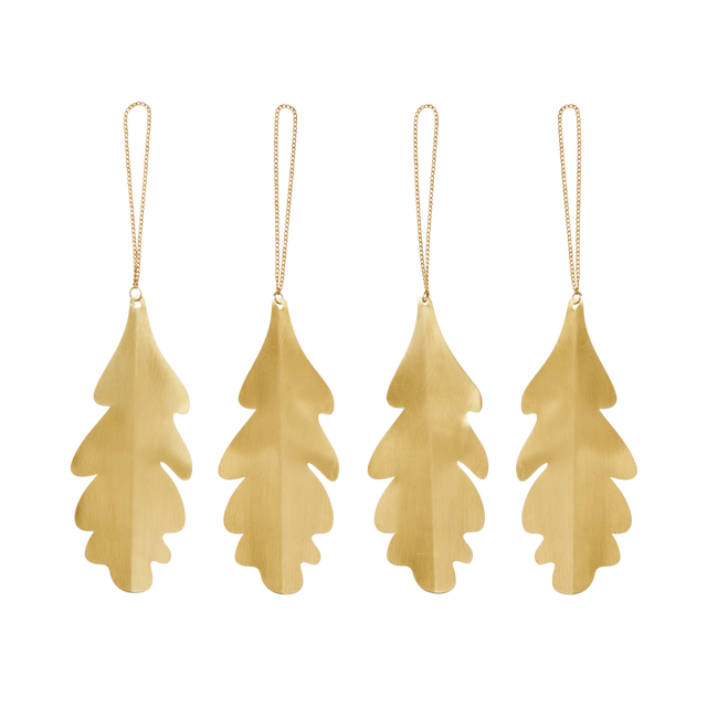 Anhänger Weihnachtsbaum Oak Leaf Brass Ornaments - ferm LIVING