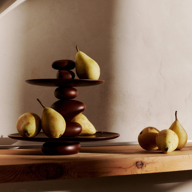 Dessertständer Pebble, Etagere aus Holz - ferm LIVING