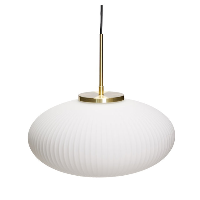 Serene Pendelleuchte Ellipse Weiß - Hübsch Interior