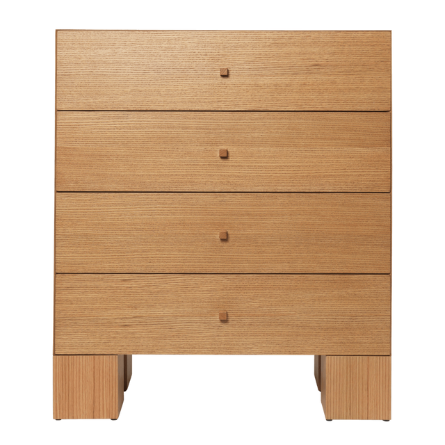 Kuben Schrank mit 4 Schubladen 1x4 Eiche natur - ferm LIVING