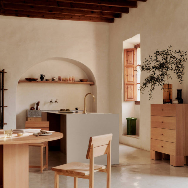 Kuben Schrank mit 4 Schubladen 1x4 Eiche natur - ferm LIVING