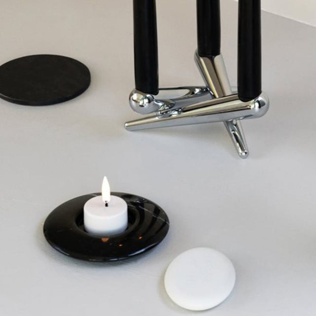 LED Teelicht aus ABS Kunststoff Ø3,9cm weiß - Uyuni mood 2