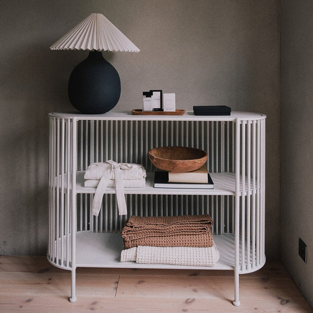 Lampenschirm Kyoto Plissee Leinen Beige Ø 35cm - Wikholmform