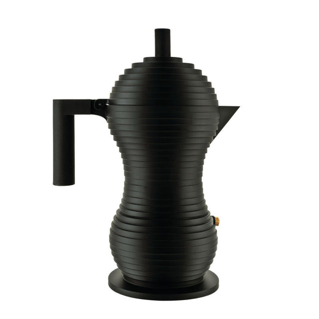 Alessi Pulcina Espressokocher in Schwarz für 6 Tassen, Espressokanne von Michele De Lucchi