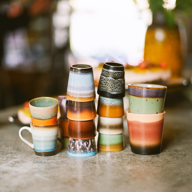 Ristretto Tassen im 4er Set 70s Ceramics Solar - HK Living