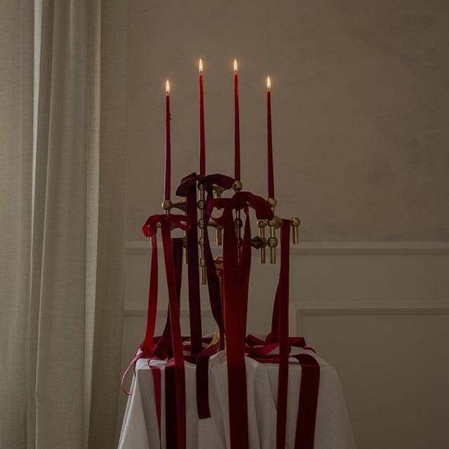 Kerzen im 6er Set Ø 1,3 cm - Stoff Nagel