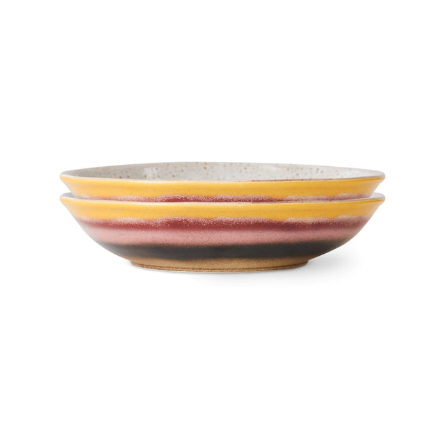 Schalen 2er-Set Curry Bowls Hibiscus - 70s Ceramics - HK Living