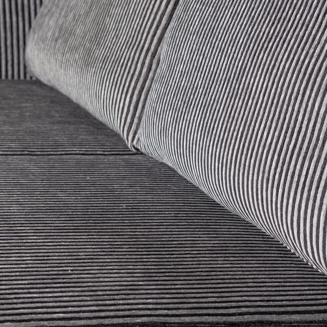 Sofa Rodeo 2,5 Sitzer gestreift schwarz/grau - Be Pure Home