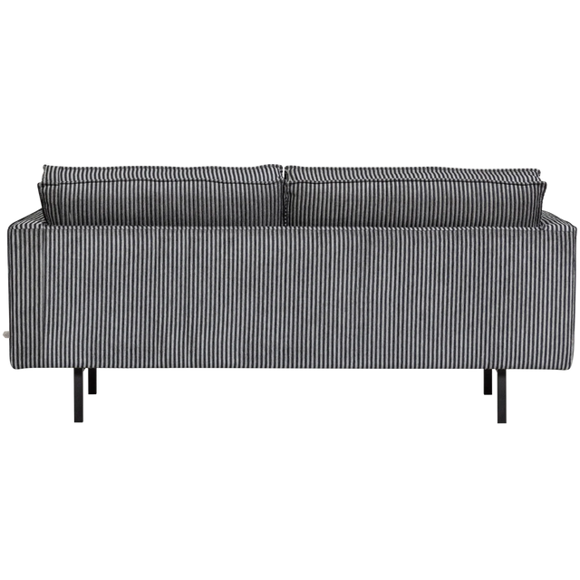 Sofa Rodeo 2,5 Sitzer gestreift schwarz/grau - Be Pure Home