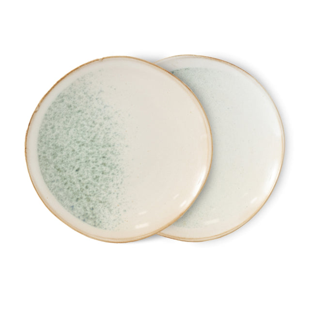 Teller 2er-Set Side Plates Mist - 70s Ceramics - HK Living