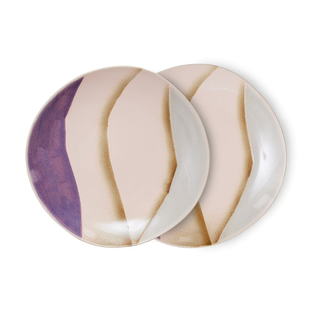 Teller 2er-Set Side Plates Valley - 70s Ceramics - HK Living