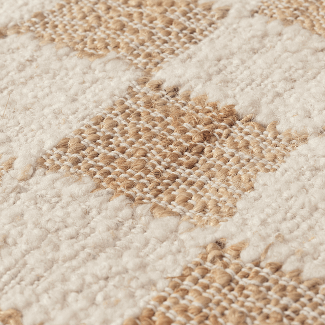 Teppich Check Wolle Jute offwhite 140x200 - ferm LIVING