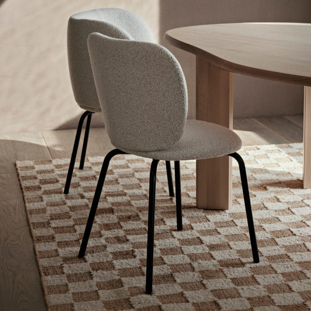 Teppich Check Wolle Jute offwhite 140x200 - ferm LIVING