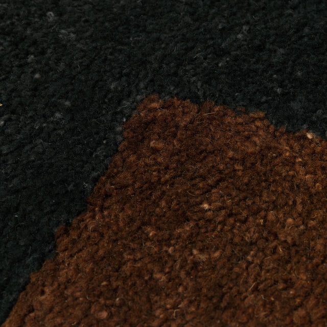 Woll-Teppich Mara, 80 x 120 cm schwarz / chocolate - ferm LIVING