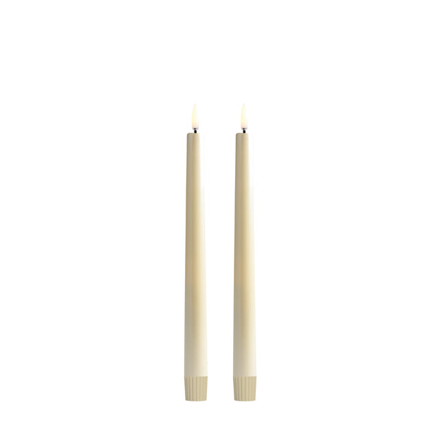 LED Stabkerzen 2er-Set 2,3 x 25 cm Pearl Ivory von Uyuni