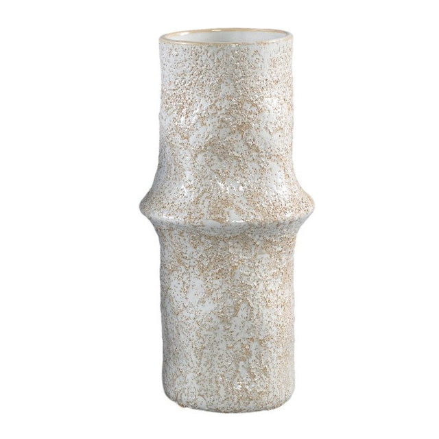 Vase Poales L - Keramik-Vase Weiß Ø 10 × H 30 cm