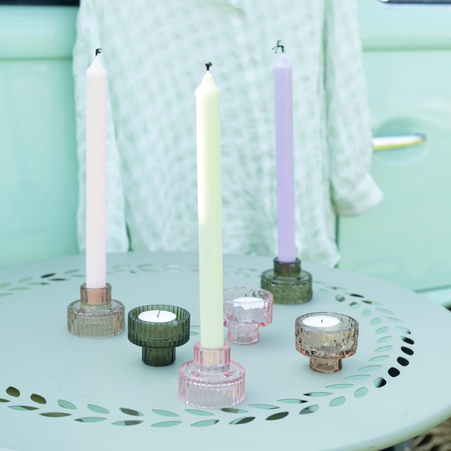 2-in-1 Kerzenhalter aus Glas DILAN - Wikholm Form